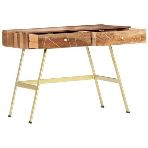 Lusso Casadino - Scrivania Con Cassetti 100x55x75 Cm Legno Massello Di Acacia - Foto 1