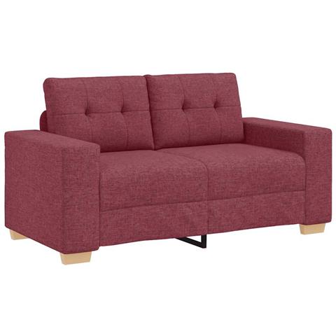 Divano Divanetto Rosso Vino 120 cm in Tessuto - Foto 1