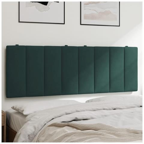 Cuscino Testiera Verde Scuro 120 cm in Velluto - Foto 2