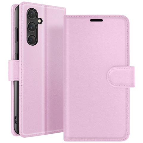 Custodia A Portafoglio Per Galaxy S23 Fe Con Funzione Di Supporto E Linguetta Magnetica, Rosa - Foto 1
