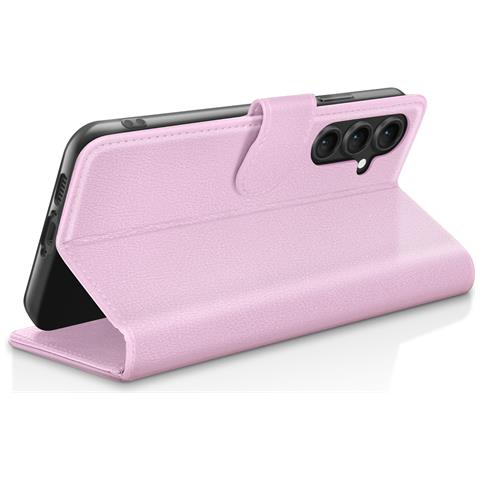Custodia A Portafoglio Per Galaxy S23 Fe Con Funzione Di Supporto E Linguetta Magnetica, Rosa - Foto 5