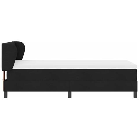 Letto box spring con materasso Nero 90 x 200 cm Tessuto - Foto 9