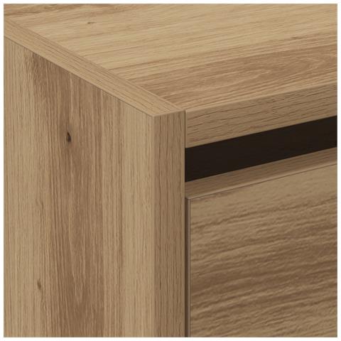 Cabinet per scarpe in rovere artigianale 80x21x125,5 cm in legno ingegnerizzato - Foto 9