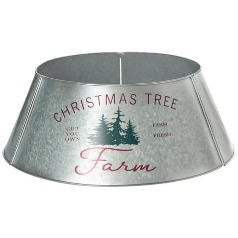 Copri Base Per Albero Di Natale Rovaniemi Ferro Argento 65 Cm - Foto 2