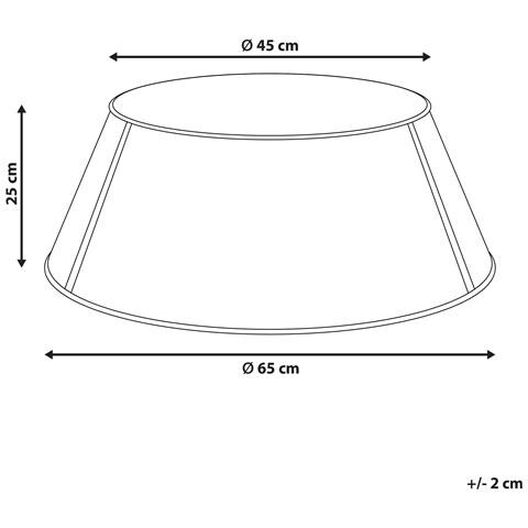 Copri Base Per Albero Di Natale Rovaniemi Ferro Argento 65 Cm - Foto 8