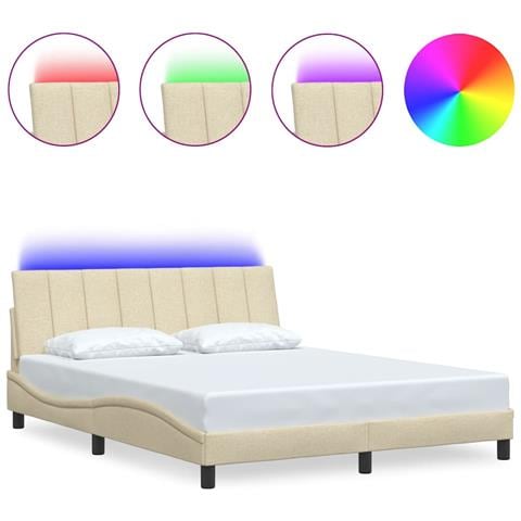 Giroletto senza Materasso Crema 160x200 cm in Tessuto - Foto 1