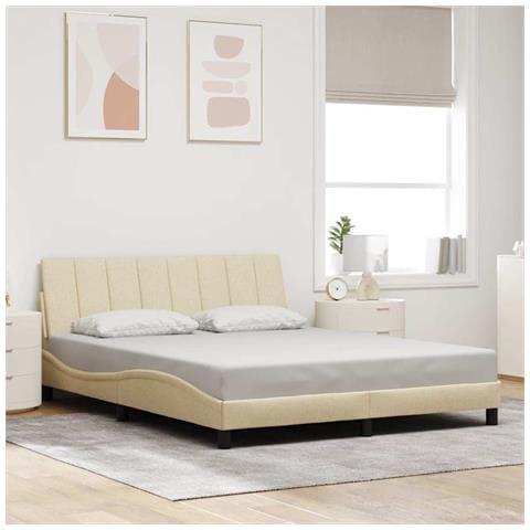 Giroletto senza Materasso Crema 160x200 cm in Tessuto - Foto 2