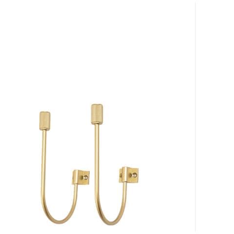 Fermagli Per Tende A U Senza Trapano In Lega, Supporti Per Tende Da Finestra Gold - Foto 2