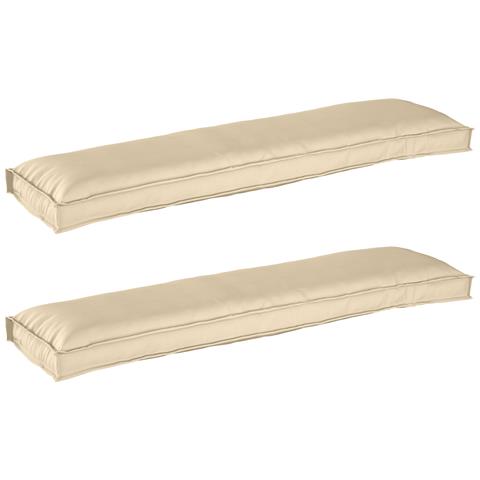 Set di Cuscini per Pallet 2 pcs Beige 150 x 40 x 8 cm - Foto 1