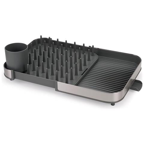 Scolapiatti Estensibile In Acciaio Inox Duo Per Asciugare Utensili Da Cucina Design Regolabile Resistente Facile Da Pulire Ottimizza Lo Spazio - Foto 1