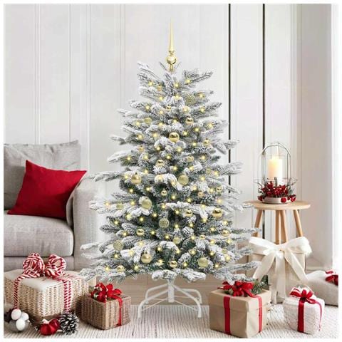 Albero di Natale Artificiale con Rami Pieghevoli Bianco 150 cm - Foto 2