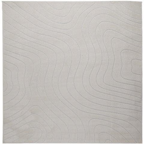 Tappeti per area Quadrato HUARTE Crema 240 x 240 cm Poliestere - Foto 1