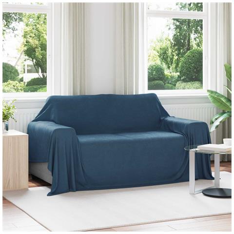 Coperta Blu navy 280 x 210 cm Panno - Foto 2