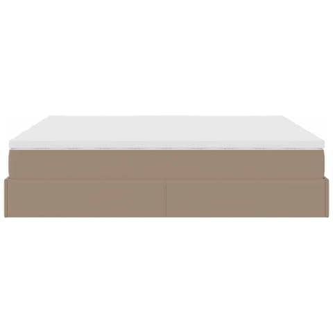 Struttura Letto Pouf con Materassi 160x200 cm Similpelle - Foto 9