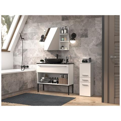 NEL V DDS BIEL armadietto di conservazione per bagno Bianco - Foto 2