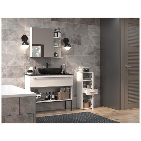 NEL V DDS BIEL armadietto di conservazione per bagno Bianco - Foto 3