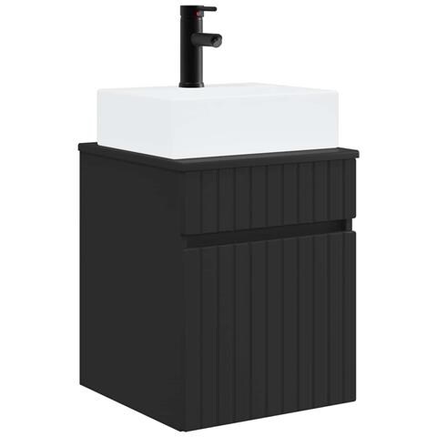 Mobile Lavabo da Parete Nero 39 x 41 x 62,5 cm - Foto 1