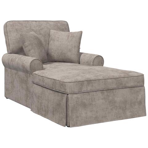 Chaise Longe con Gonna con cuscino Sabbia 157 x 91 x 91 cm ARES - Foto 1