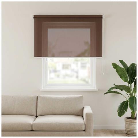 Tenda a Rullo Esterno Blocco UV 90% Tortora 240 x 140 cm HDPE - Foto 2