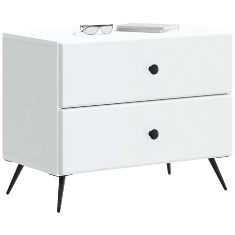 Armadio da Notte con cassetto Bianco 62 x 34,5 x 47,5 cm - Foto 2
