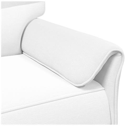 Set di divani 2 pz Bianco Tessuto - Foto 2