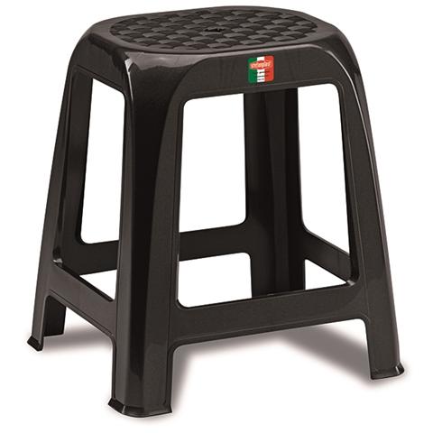 Sgabello Linea Elfo, Polipropilene Riciclabile, Bianco - Foto 1