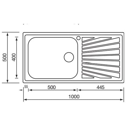 1 Vasche, 500 X 400 Mm, Satinato - 011446scssp - Foto 1