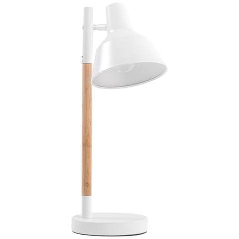 Lampada Da Tavolo Regolabile In Legno In Color Bianco Aldan - Foto 27