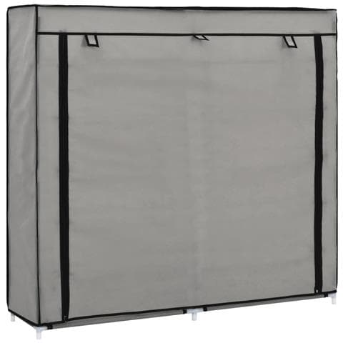 Scarpiera Con Rivestimento In Tessuto Grigio 115x28x110 Cm - Foto 1