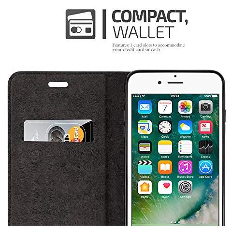 Custodia Compatibile Con Apple Iphone 8 Plus / 7 Plus / 7s Plus In Bruno Caffè - Coperchio Protettiva Con Chiusura Magnetica, Funzione Stand E Tasca Per Le Carte - Foto 2