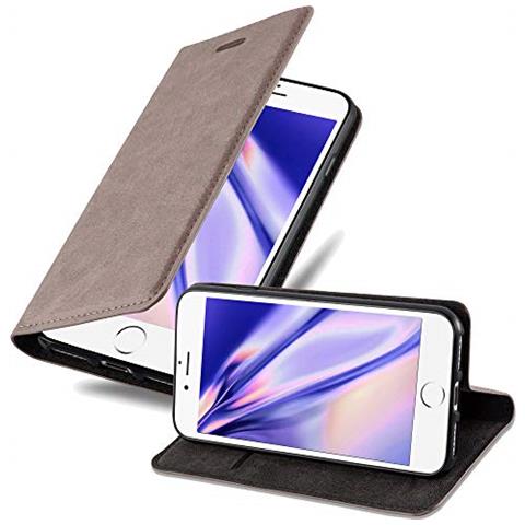 Custodia Compatibile Con Apple Iphone 8 Plus / 7 Plus / 7s Plus In Bruno Caffè - Coperchio Protettiva Con Chiusura Magnetica, Funzione Stand E Tasca Per Le Carte - Foto 1