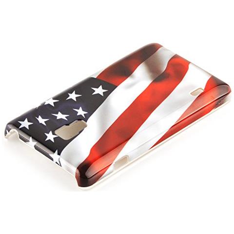 Custodia Compatibile Con Lg Optimus L7 Ii Con Stampa Stars And Stripes - Hard Case Coperchio Protettivo Con Design Alla Moda - Foto 3