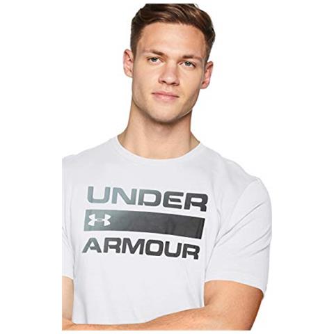 Ua Team Issue Wordmark Manica Corta, Maglietta Uomo, Bianco (bianco / Nero 100), L - Foto 5