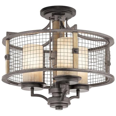 Lampadario A Sospensione A 3 Luci Light Mesh Iron, E27 - Foto 1