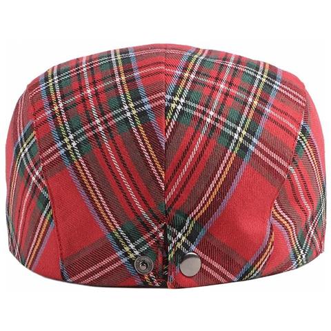 SLOWMOOSE - Wuaumx Fashion Fine Stripe Reticolo Berretti Cappello Donna Uomo  Primavera Estate Plaid Visiere Rosso Verde Blu A Becco D\u0026#39; anatra  Berretto Piatto A Spina Di Pesce [ navy / Regolabile