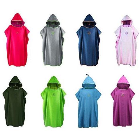 Modifica Robe Asciugamani Poncho Con Cappuccio Per Surf Nuoto Muta Modifica Compatto E Peso Leggero Un Formato Misura Tutti - Foto 4