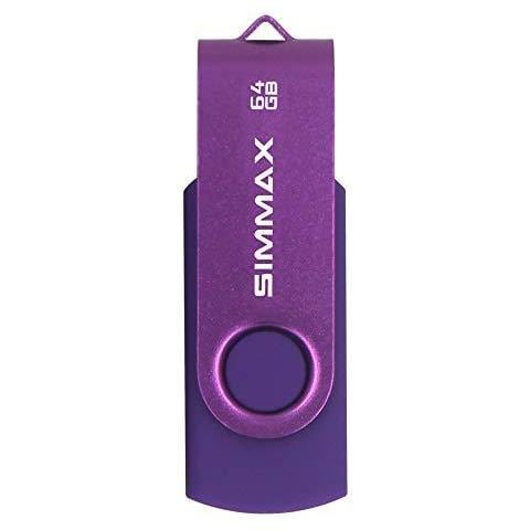 64gb Memory Stick Usb 2.0 Flash Drive Swivel Thumb Drive Pen Drive (64gb Viola) - Foto 2