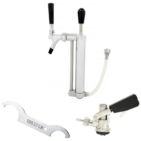 Set Con Pompa Da Picnic Con Rubinetto A Pistone 5/8 Uscita Co2 Keg Type S - Foto 3