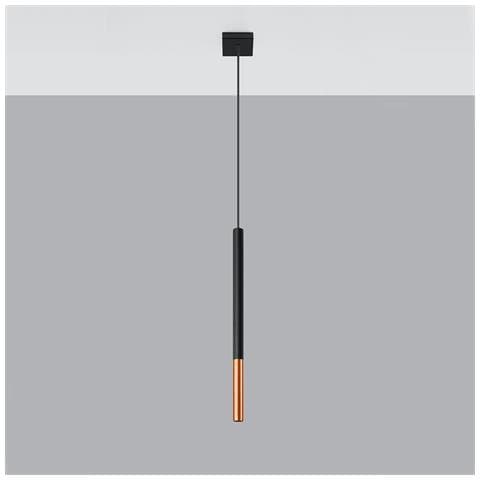 Lampada A Sospensione Mozaica 1 Sollux Rame 1100x80x80 Mm Acciaio - Foto 1