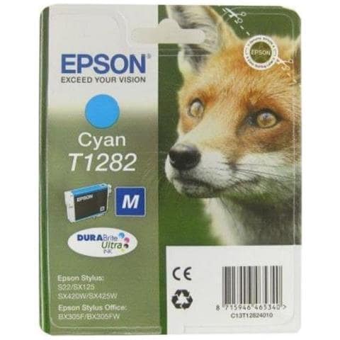 T1282 Fox Cartuccia Ink Originale Ciano per Stylus Office B42WD / BX305F / BX305FW Capacità 175 Pagine - Foto 1