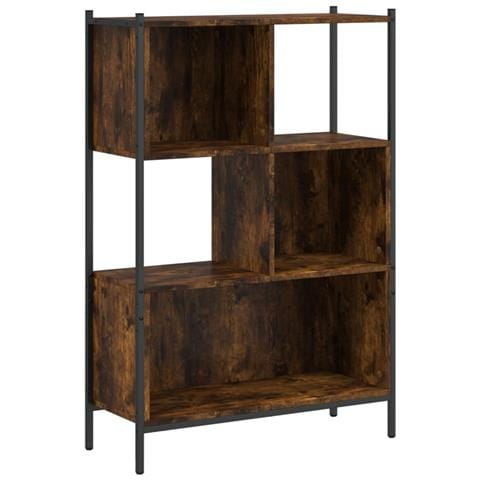 Libreria Rovere Fumo 72x28x109 Cm In Legno Multistrato - Foto 2