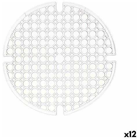 Tappetino Lavello Trasparente Plastica 29 X 0,1 X 29 Cm (12 Unità) - Foto 1