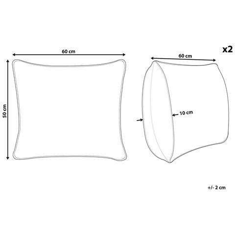 Set Di 2 Guanciali Piume E Piumino Bianco 50 X 60 Cm Vihren - Foto 2