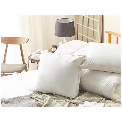 Set Di 2 Guanciali Piume E Piumino Bianco 50 X 60 Cm Vihren - Foto 1