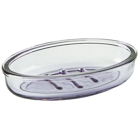 Set Di 4 Accessori Bagno Vetro Viola E Argento Telma - Foto 2