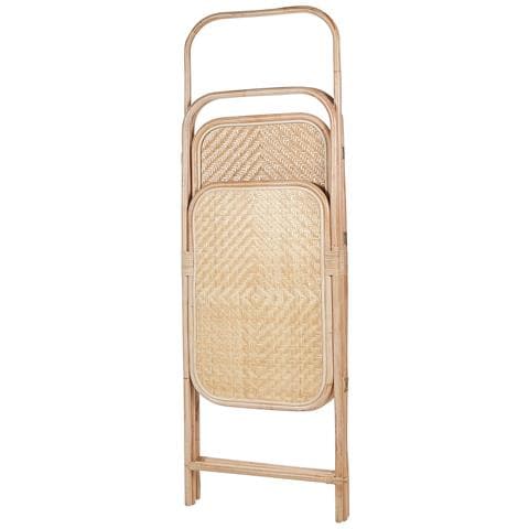 Paravento 3 Pannelli Rattan Naturale 166 X 180 Cm Carpi - Foto 2