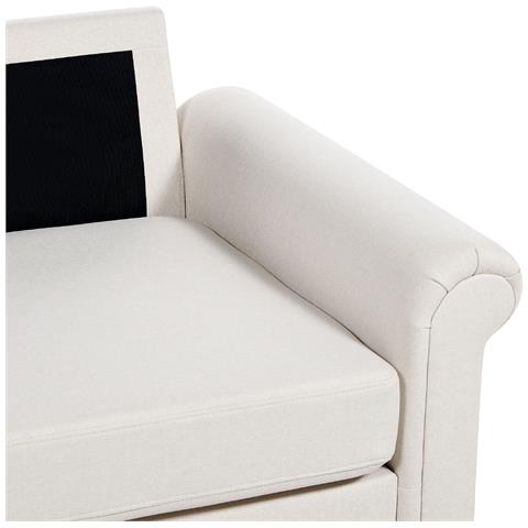 Divano 3 Posti Ginnerup Tessuto Beige Chiaro - Foto 8