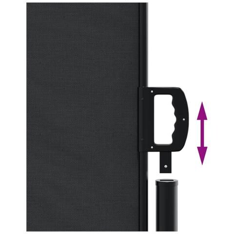 Tenda da Sole Laterale Retrattile Nera 220x600 cm - Foto 10