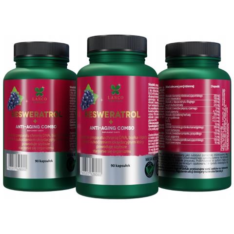 Integratore Alimentare Lanco Nutritions Resveratrol + Anti-aging Combo 90 Capsule - Foto 1