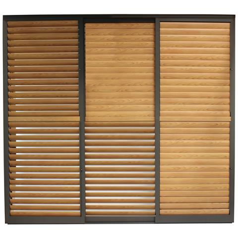 Lamm - Laterale Scorrevole Con Lamelle Per Pergola Bioclimatica Da 3 M - Foto 2